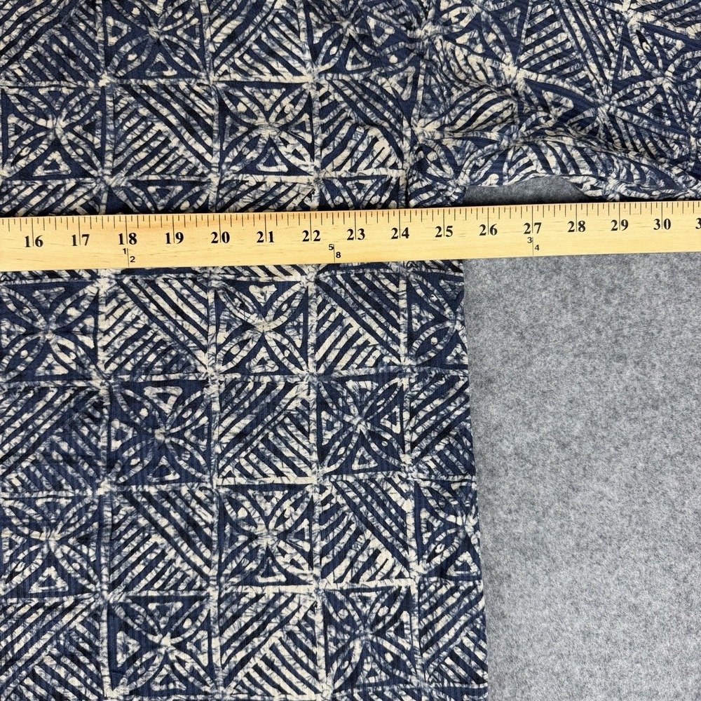 Tori Richard Men's 100% Silk Hawaiian Shirt 2XL Blue Geometric Aloha Camp - Picture 5 of 6